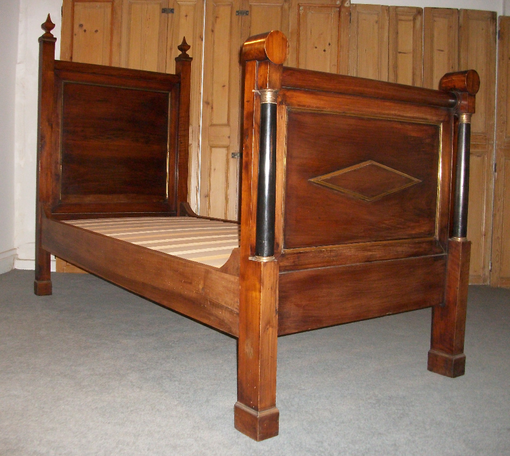 Italian Empire Walnut Single Bed 